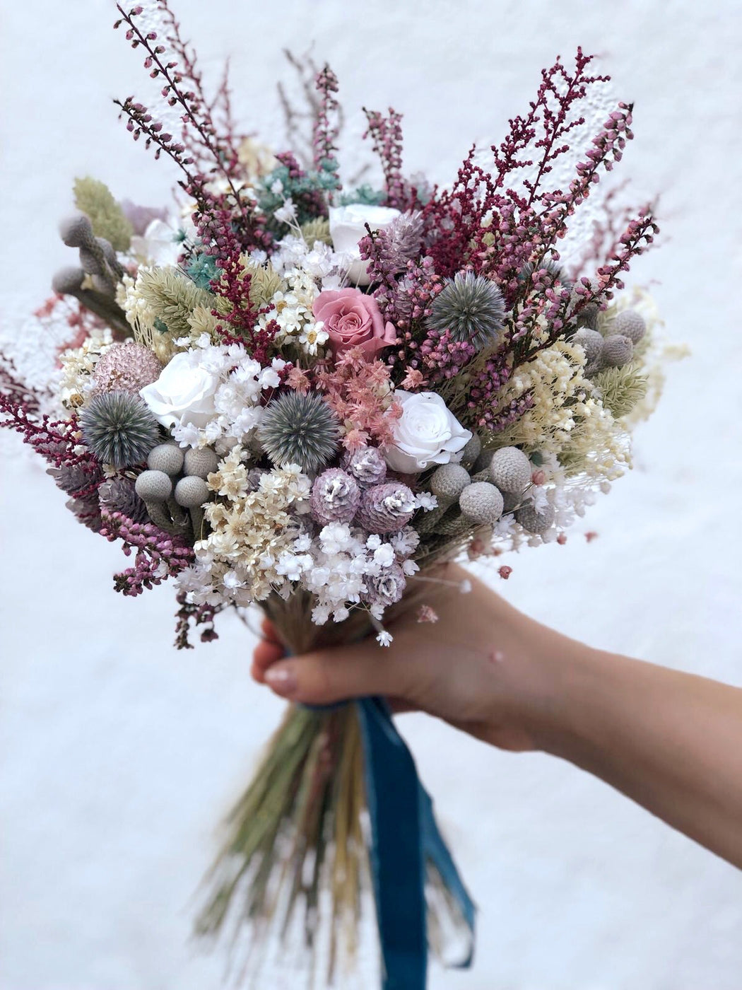 Ramo silvestre de flores preservadas tonos pastel - JULIET- Shop Margot  Blanxart